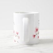 'S Werelds Beste Oma - Pastel Bloemen Gepersonalis Grote Koffiekop (Achterkant)