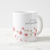 'S Werelds Beste Oma - Pastel Bloemen Gepersonalis Grote Koffiekop (Voorkant rechts)