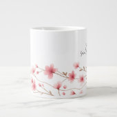 'S Werelds Beste Oma - Pastel Bloemen Gepersonalis Grote Koffiekop (Voorkant)