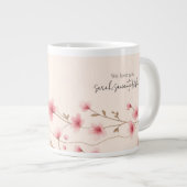 'S Werelds Beste Oma - Pastel Bloemen Gepersonalis Grote Koffiekop (Voorkant rechts)