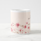 'S Werelds Beste Oma - Pastel Bloemen Gepersonalis Grote Koffiekop (Voorkant)