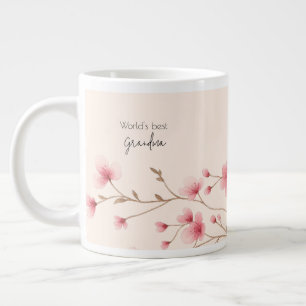 'S Werelds Beste Oma - Pastel Bloemen Gepersonalis Grote Koffiekop