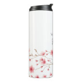 'S Werelds Beste Oma - Pastel Bloemen Gepersonalis Thermosbeker (Gedraaid links)