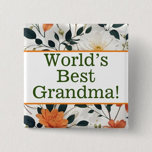 's Werelds beste oma pin Vierkante Button 5,1 Cm (Voorkant)