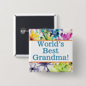 's Werelds beste oma pin Vierkante Button 5,1 Cm (Voorkant /achterkant)