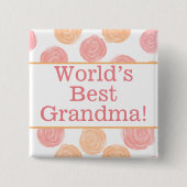 's Werelds beste oma pin Vierkante Button 5,1 Cm (Voorkant)