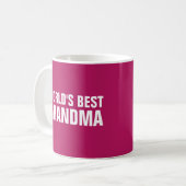 'S WERELDS BESTE OMA roze KOFFIE MOK (Voorkant links)