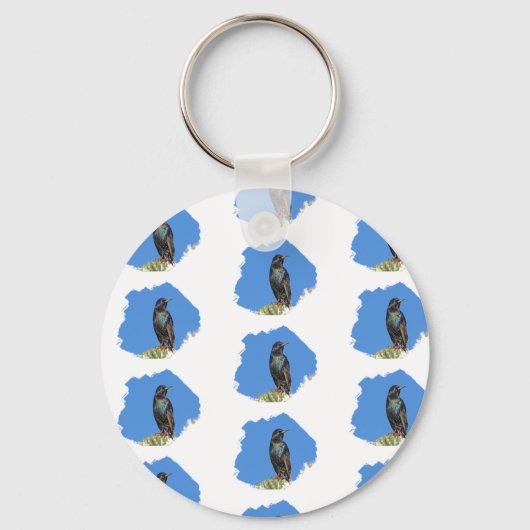 'S Werelds beste oma Starling en Cactus Zuidwest Sleutelhanger (Achterkant)