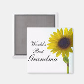 's Werelds beste Oma Zonnebloem Magneet (Voorkant / Achterkant)