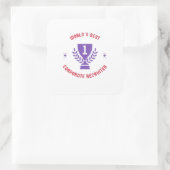 's Werelds beste ondernemer Vierkante Sticker (Tas)