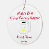 's Werelds beste online boodschapper Keramisch Ornament (Links)