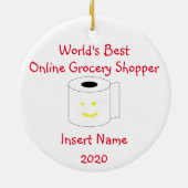 's Werelds beste online boodschapper Keramisch Ornament (Achterkant)