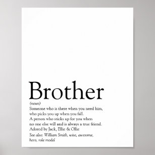 's Werelds beste ooit Broer Definition Modern Poster