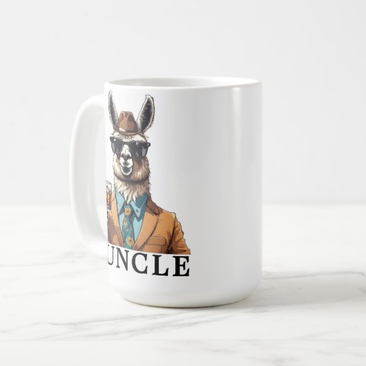 's Werelds beste ooit Funcle oom Funny Llama Koffiemok (Voorkant links)