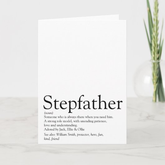 's Werelds beste ooit stepfather, Stepdad Definiti Kaart (Voorkant)