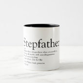 's Werelds beste ooit stepfather, Stepdad Definiti Tweekleurige Koffiemok (Center)