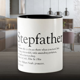 's Werelds beste ooit stepfather, Stepdad Definiti Tweekleurige Koffiemok
