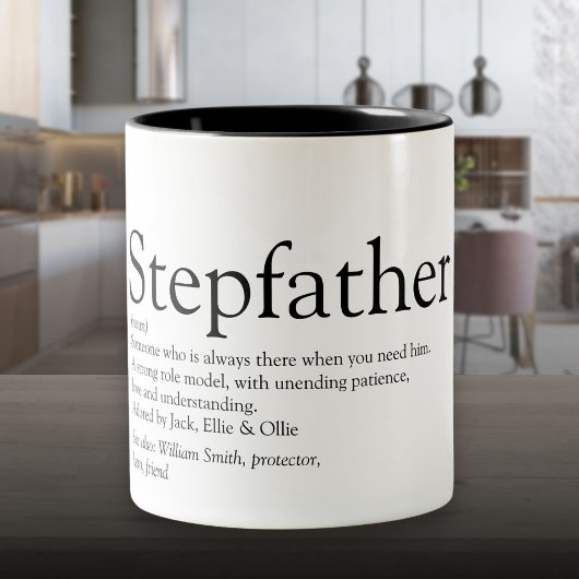 's Werelds beste ooit stepfather, Stepdad Definiti Tweekleurige Koffiemok