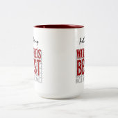 's Werelds beste oom aangepaste naam V2 Tweekleurige Koffiemok (Center)