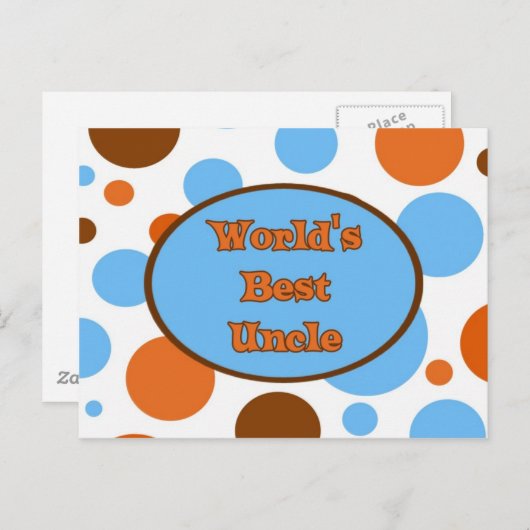 's Werelds beste oom Briefkaart (Voorkant / Achterkant)