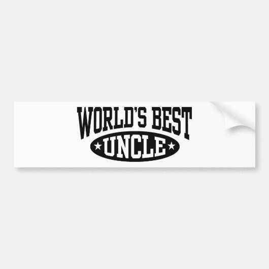 's Werelds beste oom Bumpersticker (Voorkant)