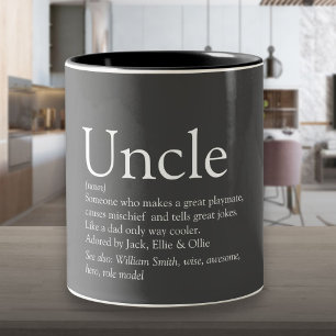 's Werelds beste oom Funcle Modern Definition Grey Tweekleurige Koffiemok