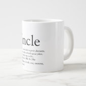 's Werelds beste oom Modern Black en White Grote Koffiekop (Voorkant rechts)