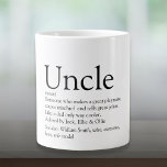 's Werelds beste oom Modern Black en White Grote Koffiekop<br><div class="desc">Pas je aan voor je speciale,  favoriete oom of Funcle om een unieke gave te creëer. Een perfecte manier om hem te shows hoe geweldig hij elke dag is. Ontworpen door: Thisnotme©</div>