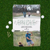 's Werelds beste oom | Moderne fotocollage Golfhanddoek