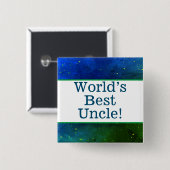 's Werelds beste oom pin Vierkante Button 5,1 Cm (Voorkant /achterkant)