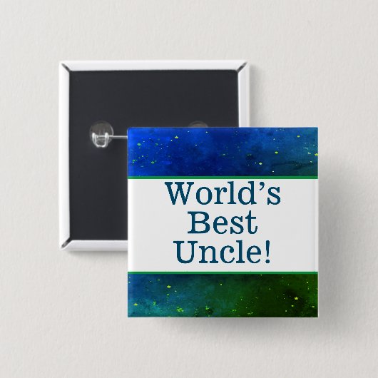 's Werelds beste oom pin Vierkante Button 5,1 Cm (Voorkant /achterkant)