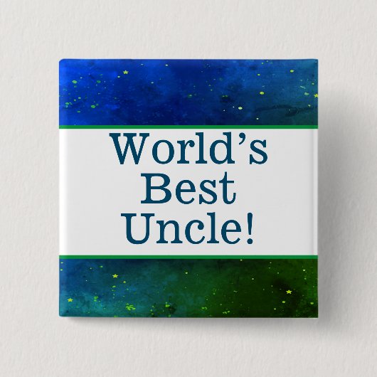 's Werelds beste oom pin Vierkante Button 5,1 Cm (Voorkant)
