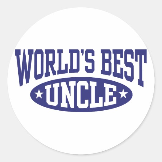 's Werelds beste oom Ronde Sticker (Voorkant)