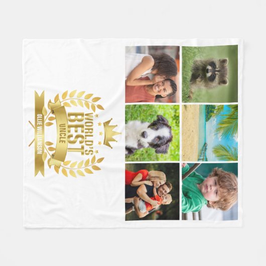 's Werelds beste oomfotocollage Fleece Deken (Voorkant (Horizontaal))