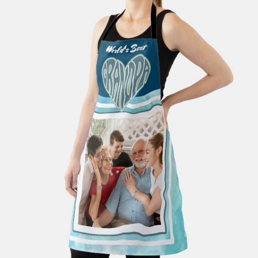 's Werelds beste opa aangepaste foto Schort (Insitu)
