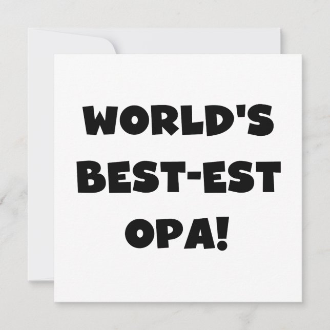 's Werelds beste Opa Black Text T-shirts en gesche (Voorkant)