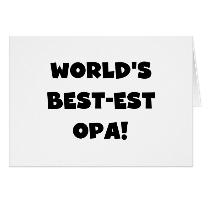 's Werelds beste Opa Black Text T-shirts en gesche (Voorkant Horizontaal)