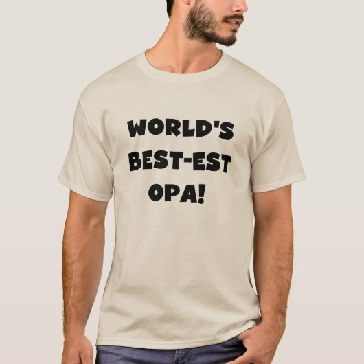 's Werelds beste Opa Black Text T-shirts en gesche (Voorkant)