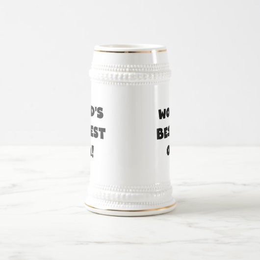 's Werelds beste Opa Black Text T-shirts en gesche Bierpul (Center)