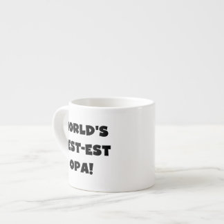 's Werelds beste Opa Black Text T-shirts en gesche Espresso Kop