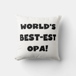 's Werelds beste Opa Black Text T-shirts en gesche Kussen