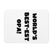 's Werelds beste Opa Black Text T-shirts en gesche Magneet (Horizontaal)