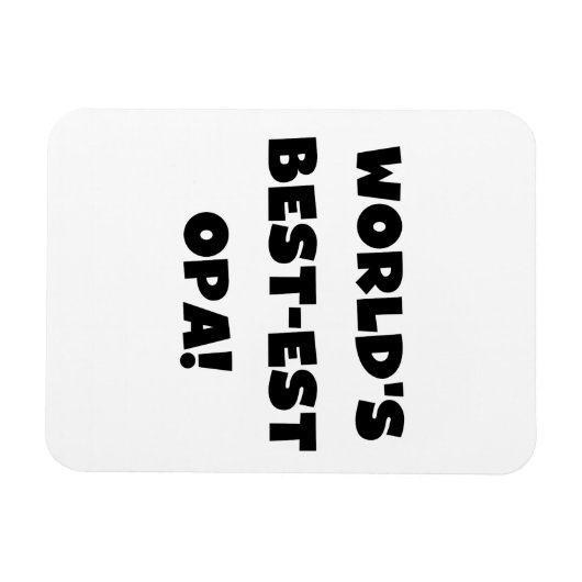 's Werelds beste Opa Black Text T-shirts en gesche Magneet (Horizontaal)