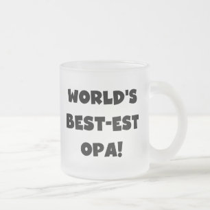 's Werelds beste Opa Black Text T-shirts en gesche Matglas Koffiemok