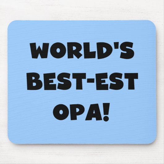 's Werelds beste Opa Black Text T-shirts en gesche Muismat (Voorkant)