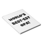 's Werelds beste Opa Black Text T-shirts en gesche Notitieblok (Schuin)