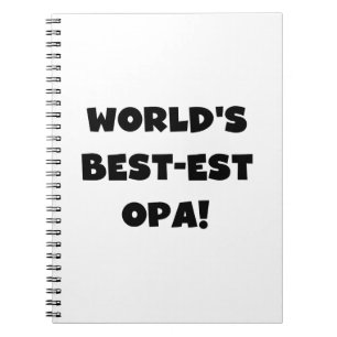 's Werelds beste Opa Black Text T-shirts en gesche Notitieboek
