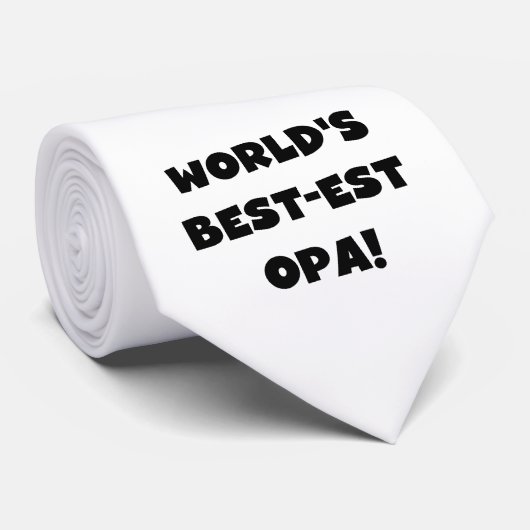 's Werelds beste Opa Black Text T-shirts en gesche Stropdas (Opgerold)