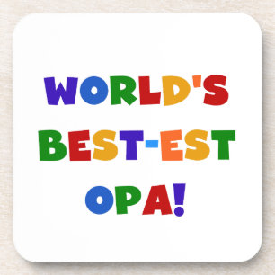 's Werelds beste Opa Bright Colors Gifts Bier Onderzetter