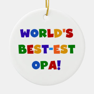 's Werelds beste Opa Bright Colors Gifts Keramisch Ornament